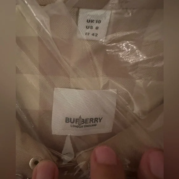 Burberry Sandridge belted cotton-gabardine trench coat 6 8 brand new AUTHENTIC - Picture 10 of 11